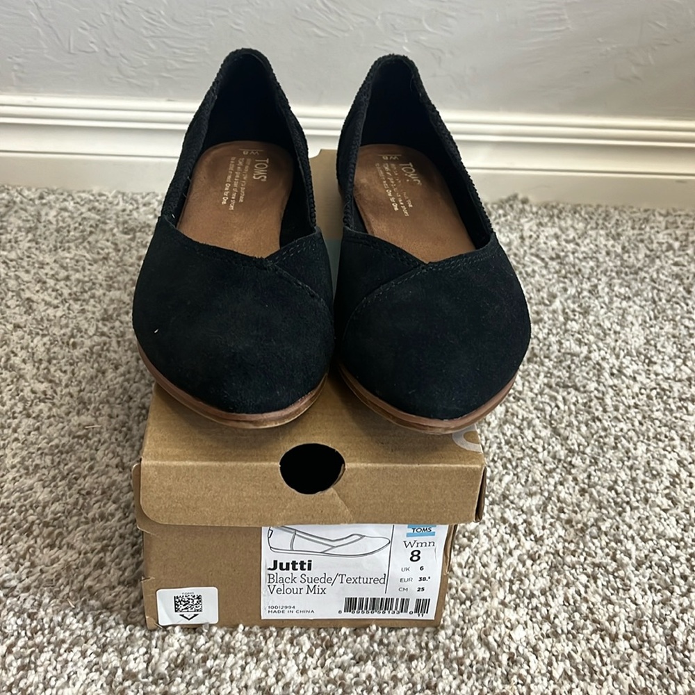 Toms black Jutti flats